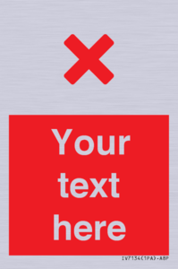 Custom red background, red cross sign